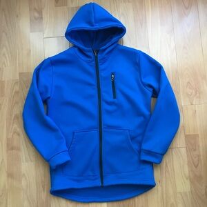 EUC Fleece lined Blue Hooded Jacket for kids size 16